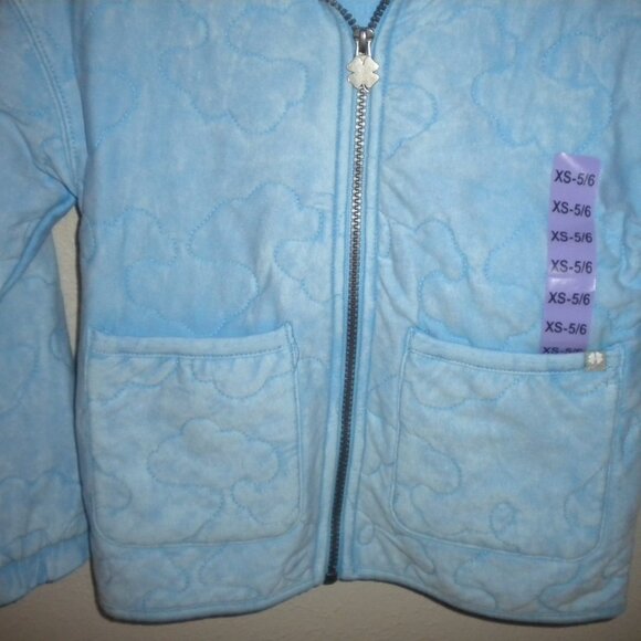 Lucky Brand Girls Size XS 5/6 Blue Bell Quilted  Zip Jacket NWT - Picture 5 of 6